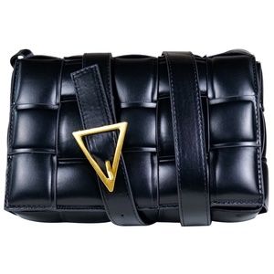 Bella Luna Woven Padded Cassette-Style Crossbody Handbag Purse for Women